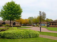 business park with freshly cut grass and hedges in Northumberland