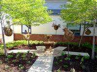 newly landscaped memorial garden at Royal Derby Hospital