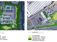 This property had 2,400m² of grassed areas that have been used to create 1000m² of wildflower meadow areas. 