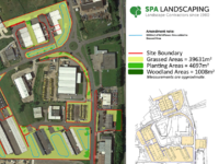 This industrial estate site had a large area laid to lawn.